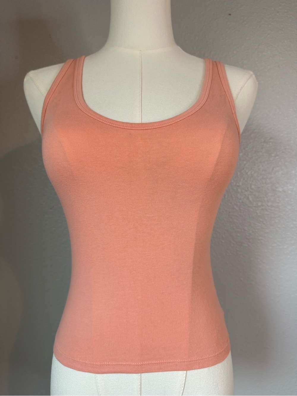 American Eagle Coral Peach Cutout Back Tank Top Size Small Sleeveless